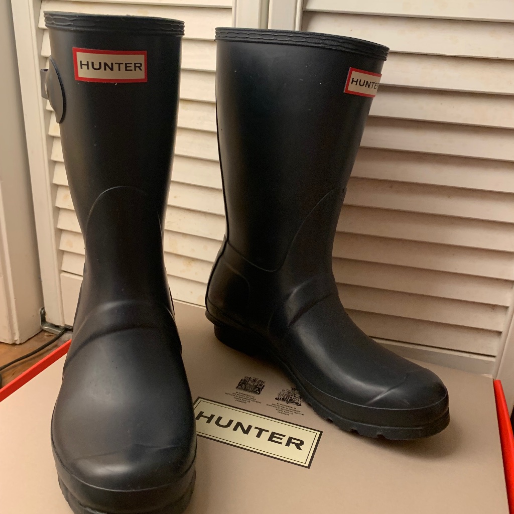 Hunter Short Navy Rain Boots